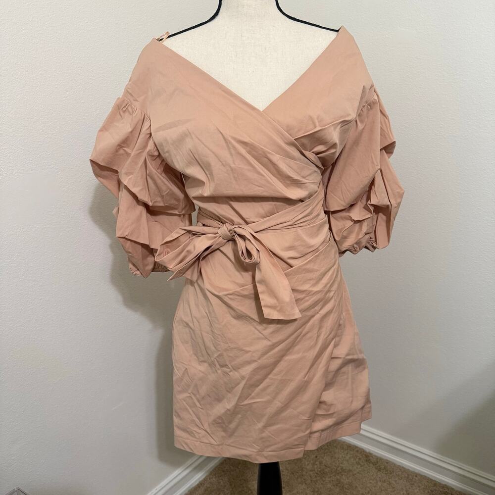 ASTR the Label Blush Pink Off Shoulder Ruffle Romantic Mini Dress Medium EUC